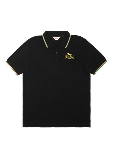 Lonsdale - Polo - Sounds Four - Black/Rainbow - @ No Borders