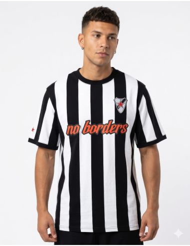 Roter Stern Leipzig - Retro Jersey - No Borders - Black/White - @ No Borders