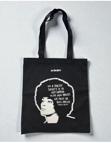 Angela Davis - No Borders - Tote Bag - Black - @ No Borders