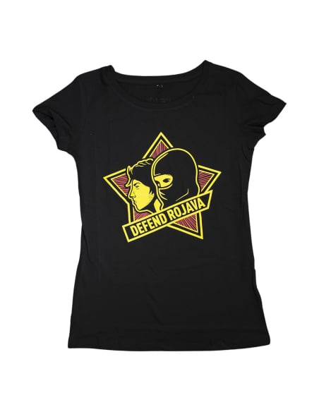 Defend Rojava - Mob Action - T-Shirt tailliert - Black