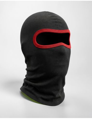 Balaclava 1-Hole - Cotton - Black/Red - @ No Borders