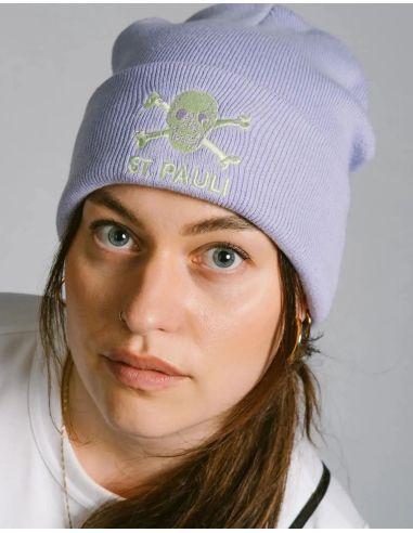 St. Pauli - Wintermütze - Totenkopf - Lavender/Lime - @ No Borders