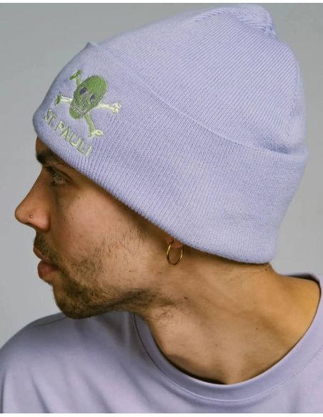 st-pauli-beanie-skull-and-bones-lavender-lime-sideways