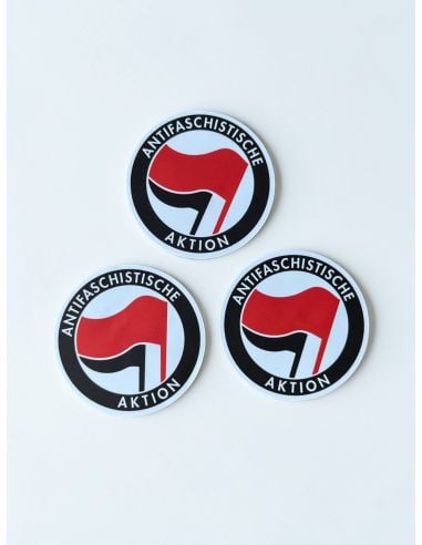 Antifaschistische Aktion - No Borders - Mini Sticker - @ No Borders