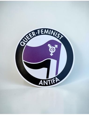 Queer-Feminist Antifa - Sticker - 10 Stück - @ No Borders