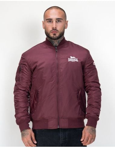 Lonsdale - Bomberjacke - Tern Hill - Oxblood/White - @ No Borders