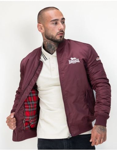 Lonsdale - Bomberjacke - Tern Hill - Oxblood/White - @ No Borders