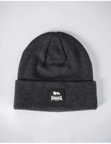 Lonsdale - Wintermütze - Cuff Rubber Badge - Dark Grey - @ No Borders