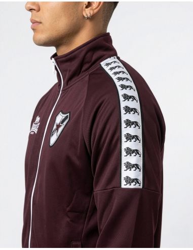 Roter Stern Leipzig - Lonsdale - Track Jacket - Calshot - Oxblood/White - @ No Borders