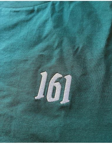 161 - No Borders - T-Shirt - Sticklogo - Grün - @ No Borders