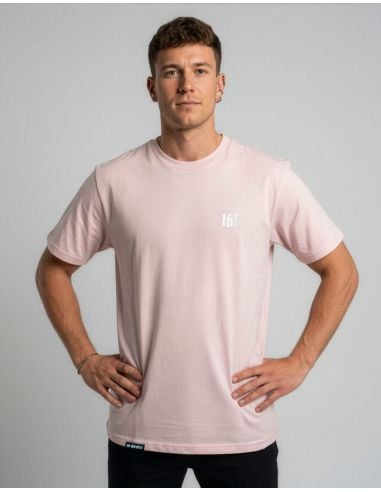 161 - No Borders - T-Shirt - Sticklogo - Rosa - @ No Borders