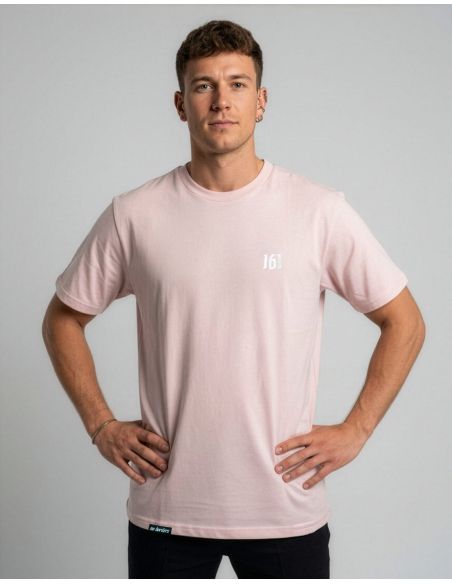 161 - No Borders - T-Shirt - Embroidered Logo - Pink