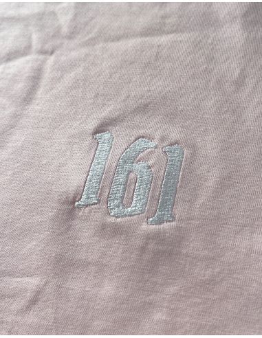161 - No Borders - T-Shirt - Embroidered Logo - Pink - @ No Borders
