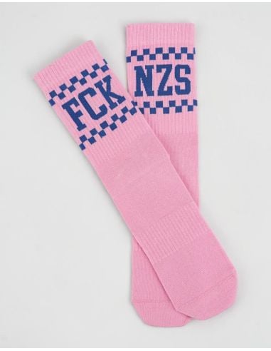 FCK NZS - Sixblox - Socks - Checkerboard Pink - @ No Borders