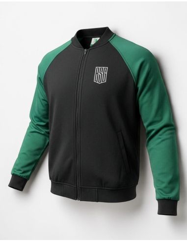 BSG Chemie Leipzig - College Trainings Jacket - BSG Stick - Black/Green - @ No Borders
