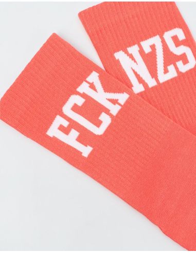 FCK NZS - Sixblox - Socken - Neon Lachs - @ No Borders