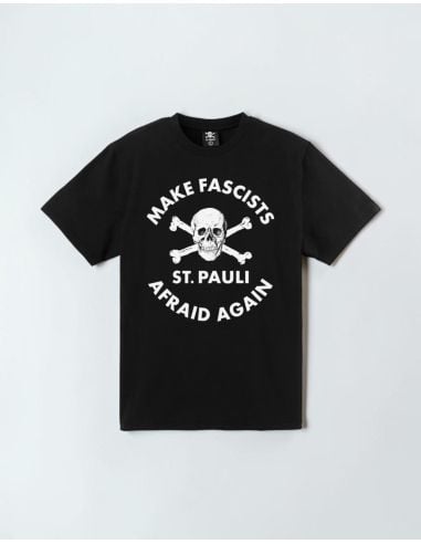 St. Pauli - T-Shirt tailliert - Make Fascists Afraid Again - Schwarz - @ No Borders