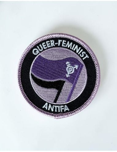 Queer-Feminist Antifa - Patch - @ No Borders