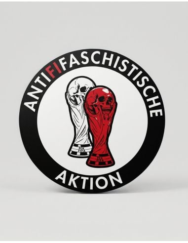 Anti-Fifa Aktion - Sticker - rund - 10 Stück - @ No Borders
