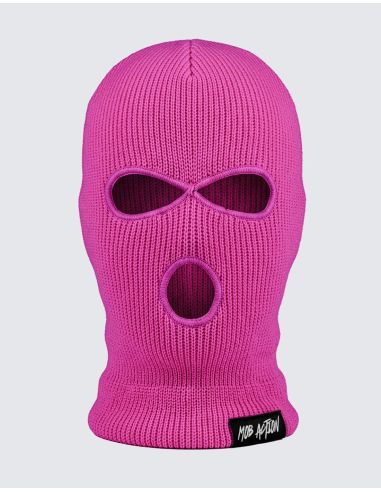 Sturmhaube 3-Loch - Mob Action - Pink - @ No Borders