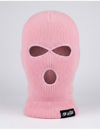 Sturmhaube 3-Loch - Mob Action - Rosa - @ No Borders
