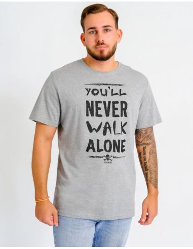 St. Pauli - T-Shirt - You'll Never Walk Alone - Grey - @ No Borders