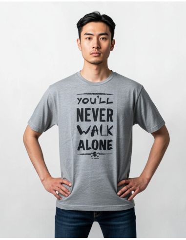 St. Pauli - T-Shirt - You'll Never Walk Alone - Grey - @ No Borders
