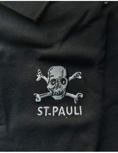 St. Pauli - Polo - Totenkopf - Schwarz - @ No Borders