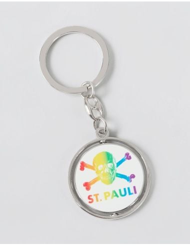 St. Pauli - Key Chain - Rainbow Skull - @ No Borders