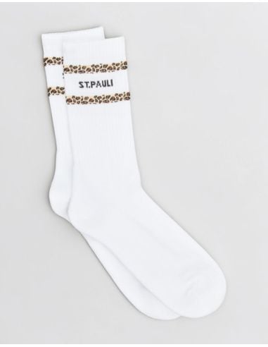 St. Pauli - Socken - "Leo SANKT PAULI" - Weiß - @ No Borders