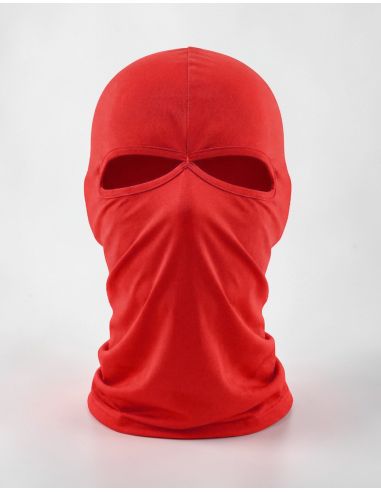 Sturmhaube 2-Loch - Lycra - Rot - @ No Borders