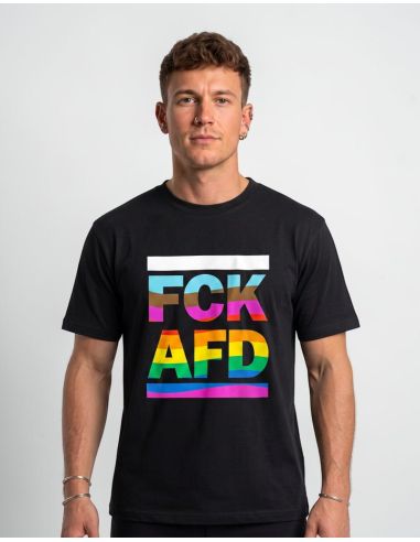 FCK AFD - Pride - No Borders - T-Shirt - Black - @ No Borders