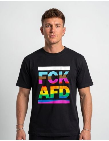 FCK AFD - Pride - No Borders - T-Shirt - Schwarz - @ No Borders