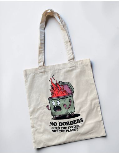 Burn The System - No Borders - Bag - Natural - @ No Borders
