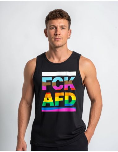 FCK AFD - Pride - No Borders - Tanktop - Black - @ No Borders