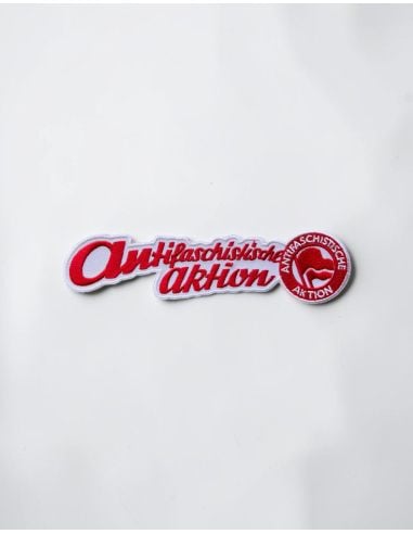 Antifaschistische Aktion - Patch - White/Red - @ No Borders