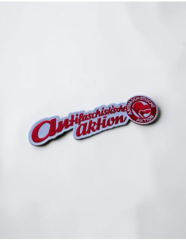Antifaschistische Aktion - Patch - White/Red - @ No Borders