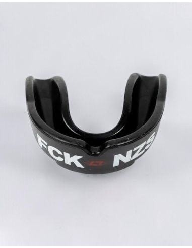 FCK NZS - Less Talk - Zahnschutz - Collabo - Black - @ No Borders