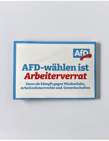 FCK AFD - Fan - Sticker - Arbeiterverrat - 10 pieces - @ No Borders