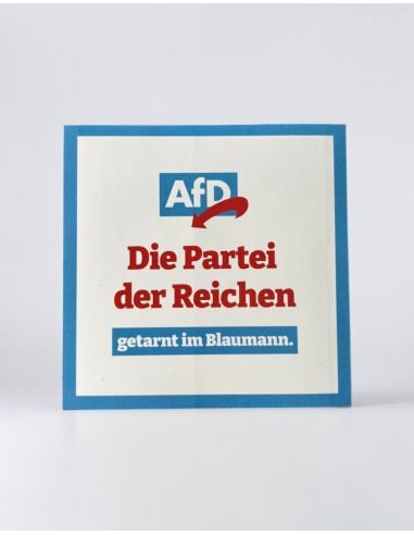 FCK AFD - Fan - Sticker - Partei der Reichen - 10 Stück - @ No Borders