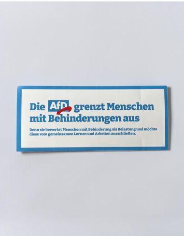 FCK AFD - Fan - Sticker - Ausgrenzung - 10 pieces - @ No Borders