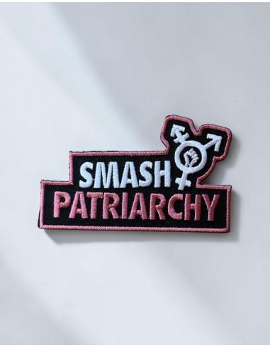 Smash Patriarchy - Patch - Schwarz / Lila / Weiß - @ No Borders