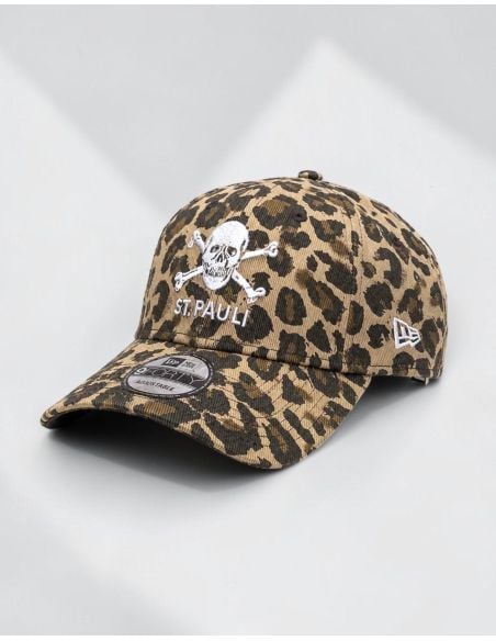 st-pauli-basecap-new-era-totenkopf-leo-beige-front