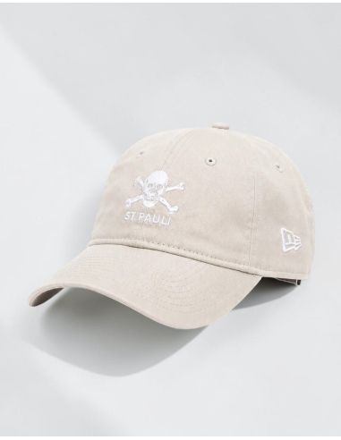 St. Pauli - Basecap - New Era - Dad Hat - Totenkopf - Creme - @ No Borders