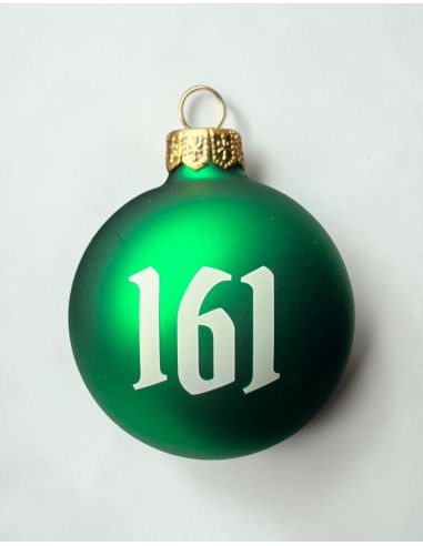 161 - No Borders - Christmas Ball - Green - @ No Borders