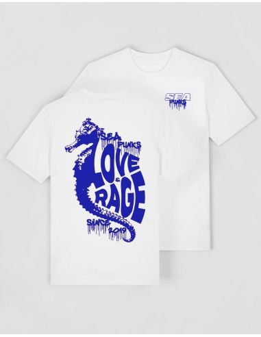 Sea Punks - T-Shirt - Love & Rage - Weiß/Blau - @ No Borders