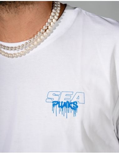 Sea Punks - T-Shirt - Love & Rage - Weiß/Blau - @ No Borders