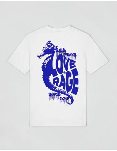 Sea Punks - T-Shirt - Love & Rage - Weiß/Blau - @ No Borders
