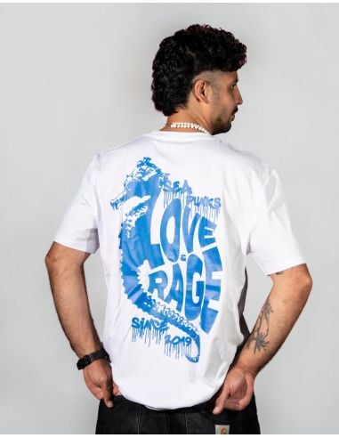 Sea Punks - T-Shirt - Love & Rage - Weiß/Blau - @ No Borders