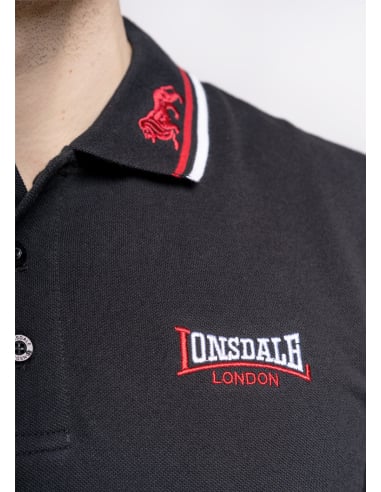 Lonsdale - Polo - Lion - Black - @ No Borders
